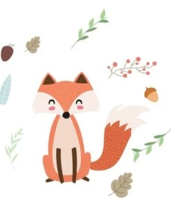 STC Adhésif Décoratif Mural Renard 47,7x52cm