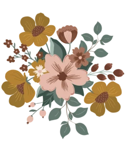 Lilipinso Grand Sticker Grand Bouquet En Vinyle Mat Multicolore