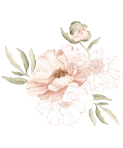 Lilipinso Grand Sticker Grand Coquelicot Rose En Vinyle Mat Multicolore