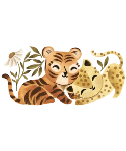 Lilipinso Grand Sticker Jeu Tigre Et Léopard En Vinyle Mat Multicolore