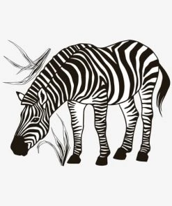 Lilipinso Grand Sticker Le Zèbre En Vinyle Mat Noir