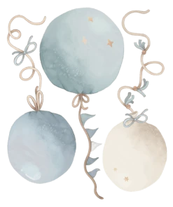 Lilipinso Grand Sticker Les Ballons En Vinyle Mat Bleu