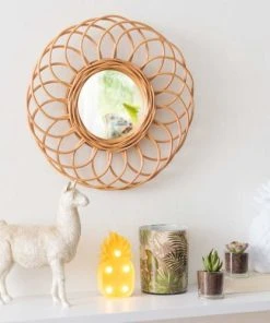 Maisons Du Monde Miroir Rond En Rotin D34