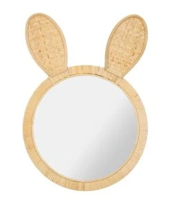 Decoratie Miroir Rotin Lapin