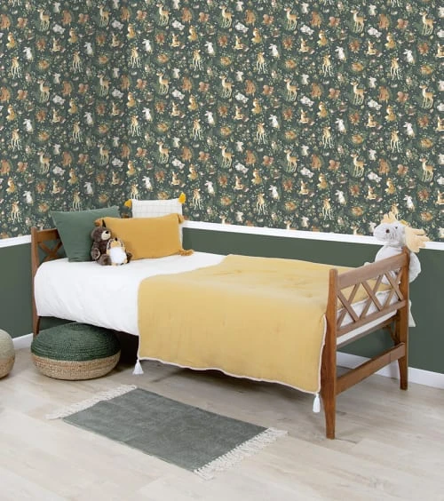 Lilipinso Papier Peint Amis De La Forêt En Papier Vert Bouteille 50cm X 10m 3 Lilipinso Papier Peint Amis De La Forêt En Papier Vert Bouteille 50cm X 10m