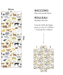 Lilipinso Papier Peint Animalia Multicolore 9 Lilipinso Papier Peint Animalia Multicolore -Boutique KidKraft papier peint animalia multicolore 3