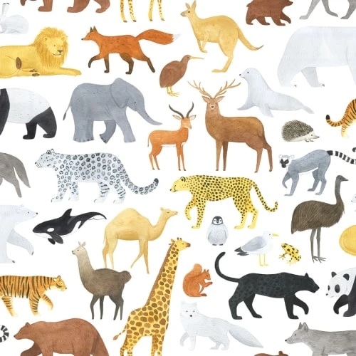 Lilipinso Papier Peint Animalia Multicolore 3 Lilipinso Papier Peint Animalia Multicolore