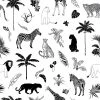 Lilipinso Papier Peint Animals Mix Blanc 2 Lilipinso Papier Peint Animals Mix Blanc -Boutique KidKraft papier peint animals mix blanc