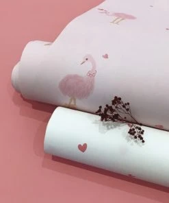 Lilipinso Papier Peint Coeurs Et Autruches En Papier Rose 50cm X 10m -Boutique KidKraft papier peint coeurs et autruches en papier rose 50cm x 10m 3