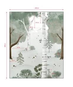 Lilipinso Papier Peint Décor Birch Forest L Vert 9 Lilipinso Papier Peint Décor Birch Forest L Vert -Boutique KidKraft papier peint decor birch forest l vert 2