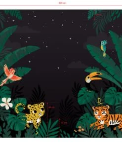 Lilipinso Papier Peint Décor Jungle En Papier Noir 4m X 2,48m -Boutique KidKraft papier peint decor jungle en papier noir 4m x 2 48m 1
