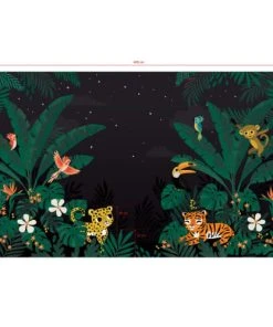 Lilipinso Papier Peint Décor Jungle En Papier Noir 4m X 2,48m -Boutique KidKraft papier peint decor jungle en papier noir 4m x 2 48m 2