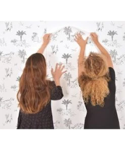 Lilipinso Papier Peint Dinosaures En Papier Gris 50cm X 10m -Boutique KidKraft papier peint dinosaures en papier gris 50cm x 10m 2