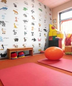 Artgeist Papier Peint Enfant Learning By Playing Animals Multicolore 300x230