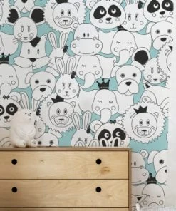 Acte Deco Papier Peint Enfant Les Anicool - 255x250 - Noir -Boutique KidKraft papier peint enfant les anicool 255x250 bleu