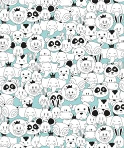 Acte Deco Papier Peint Enfant Les Anicool - 255x250 - Bleu -Boutique KidKraft papier peint enfant les anicool 255x250 bleu 4