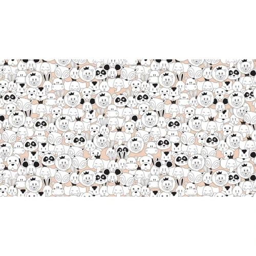 Acte Deco Papier Peint Enfant Les Anicool - 425x250 - Beige 5 Acte Deco Papier Peint Enfant Les Anicool - 425x250 - Beige – Image 3