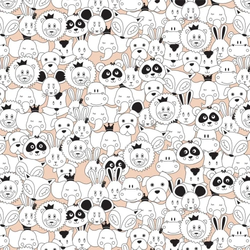 Acte Deco Papier Peint Enfant Les Anicool - 425x250 - Beige 6 Acte Deco Papier Peint Enfant Les Anicool - 425x250 - Beige – Image 4