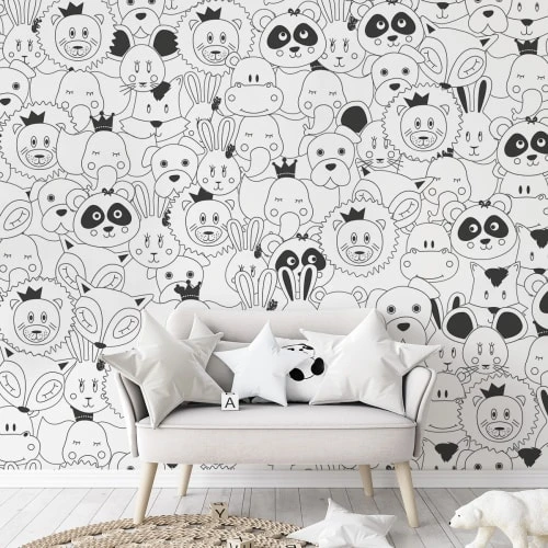 Acte Deco Papier Peint Enfant Les Anicool - 510x250 - Noir 3 Acte Deco Papier Peint Enfant Les Anicool - 510x250 - Noir