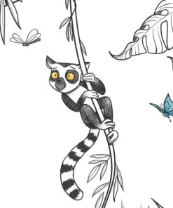 Acte Deco Papier Peint Enfant Panoramique Enfant Jungle - 255x250 - Gris -Boutique KidKraft papier peint enfant panoramique enfant jungle 255x250 gris 5