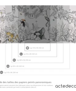 Acte Deco Papier Peint Enfant Panoramique Enfant Jungle - 340x250 - Gris 12 Acte Deco Papier Peint Enfant Panoramique Enfant Jungle - 340x250 - Gris -Boutique KidKraft papier peint enfant panoramique enfant jungle 340x250 gris 4