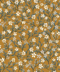 Lilipinso Papier Peint Exquisite Blossoms Jaune