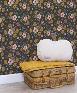 Lilipinso Papier Peint Fall Bouquets Noir -Boutique KidKraft papier peint fall bouquets noir 1