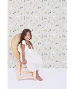 Lilipinso Papier Peint Fleurs Des Champs En Papier Rose 50cm X 10m -Boutique KidKraft papier peint fleurs des champs en papier rose 50cm x 10m 3