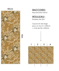 Lilipinso Papier Peint Floral Constellation Jaune 11 Lilipinso Papier Peint Floral Constellation Jaune -Boutique KidKraft papier peint floral constellation jaune 4