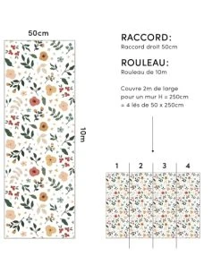 Lilipinso Papier Peint Floral Silhouettes Multicolore -Boutique KidKraft papier peint floral silhouettes multicolore 2