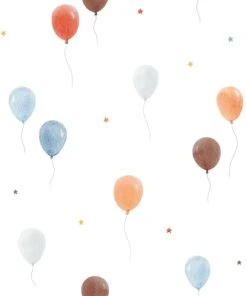 Lilipinso Papier Peint Flying Balloons (50 Cm X 10 M)