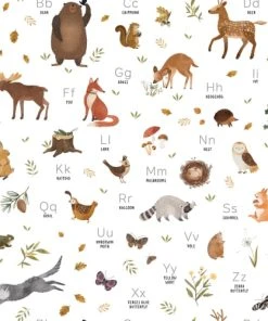 Lilipinso Papier Peint Forest Abc Multicolore