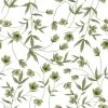 Lilipinso Papier Peint Hellebores Vert 1 Lilipinso Papier Peint Hellebores Vert -Boutique KidKraft papier peint hellebores vert
