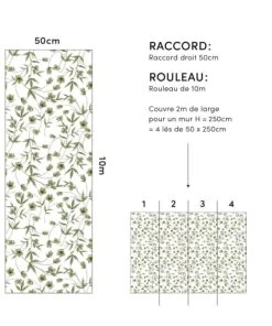 Lilipinso Papier Peint Hellebores Vert -Boutique KidKraft papier peint hellebores vert 5