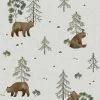 Lilipinso Papier Peint Mountain Et Bears Vert