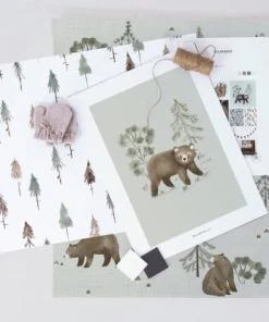 Lilipinso Papier Peint Mountain Et Bears Vert -Boutique KidKraft papier peint mountain et bears vert 2