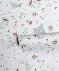 Lilipinso Papier Peint Océan En Papier Bleu 50cm X 10m -Boutique KidKraft papier peint ocean en papier bleu 50cm x 10m 2