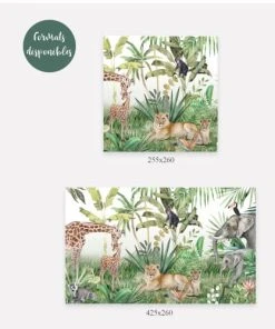 Yeda Design Papier Peint Panoramique Animaux Dans La Jungle 255x260cm -Boutique KidKraft papier peint panoramique animaux dans la jungle 255x260cm 2