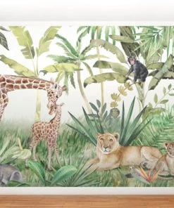 Yeda Design Papier Peint Panoramique Animaux Dans La Jungle 255x260cm