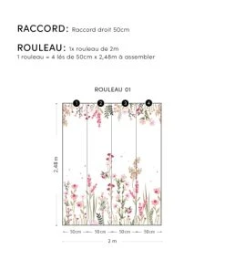 Lilipinso Papier Peint Panoramique Champs Fleurs En Papier Multicolore -Boutique KidKraft papier peint panoramique champs fleurs en papier multicolore 2