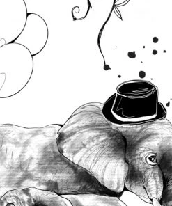 Acte Deco Papier Peint Panoramique Cirque De La Jungle - 255x250 - Noir