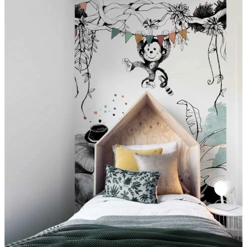 Acte Deco Papier Peint Panoramique Cirque De La Jungle - 425x250 - Multicolore 4 Acte Deco Papier Peint Panoramique Cirque De La Jungle - 425x250 - Multicolore – Image 2