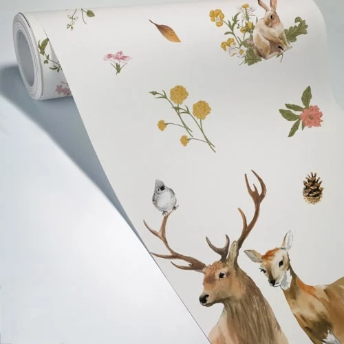 99Déco Papier Peint Panoramique Enfant Animaux Bois 240x270cm 4 99Déco Papier Peint Panoramique Enfant Animaux Bois 240x270cm – Image 2