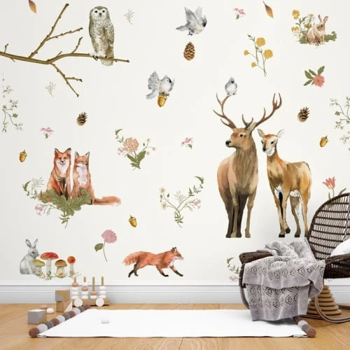 99Déco Papier Peint Panoramique Enfant Animaux Bois 240x270cm 3 99Déco Papier Peint Panoramique Enfant Animaux Bois 240x270cm