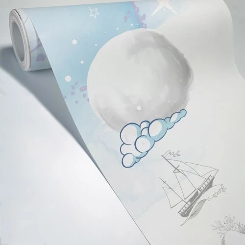 99Déco Papier Peint Panoramique Enfant Aquarelle Baleine 336x270cm Atlantide 4 99Déco Papier Peint Panoramique Enfant Aquarelle Baleine 336x270cm Atlantide – Image 2