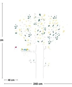 99Déco Papier Peint Panoramique Enfant Arbre Oiseau 240x270cm -Boutique KidKraft papier peint panoramique enfant arbre oiseau 240x270cm 4