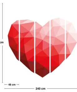 99Déco Papier Peint Panoramique Enfant Cœur Origami Rouge 240x270cm Cœur -Boutique KidKraft papier peint panoramique enfant coeur origami rouge 240x270cm coeur 4