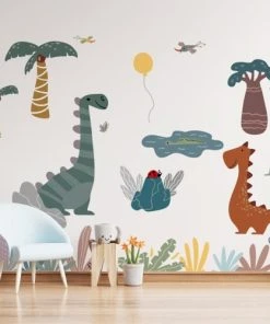 99Déco Papier Peint Panoramique Enfant Dinosaures 336x270cm