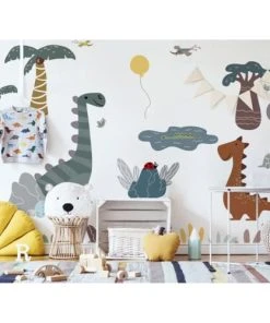99Déco Papier Peint Panoramique Enfant Dinosaures 336x270cm -Boutique KidKraft papier peint panoramique enfant dinosaures 336x270cm 3