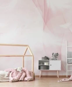 99Déco Papier Peint Panoramique Enfant Rose Plume 240x270cm